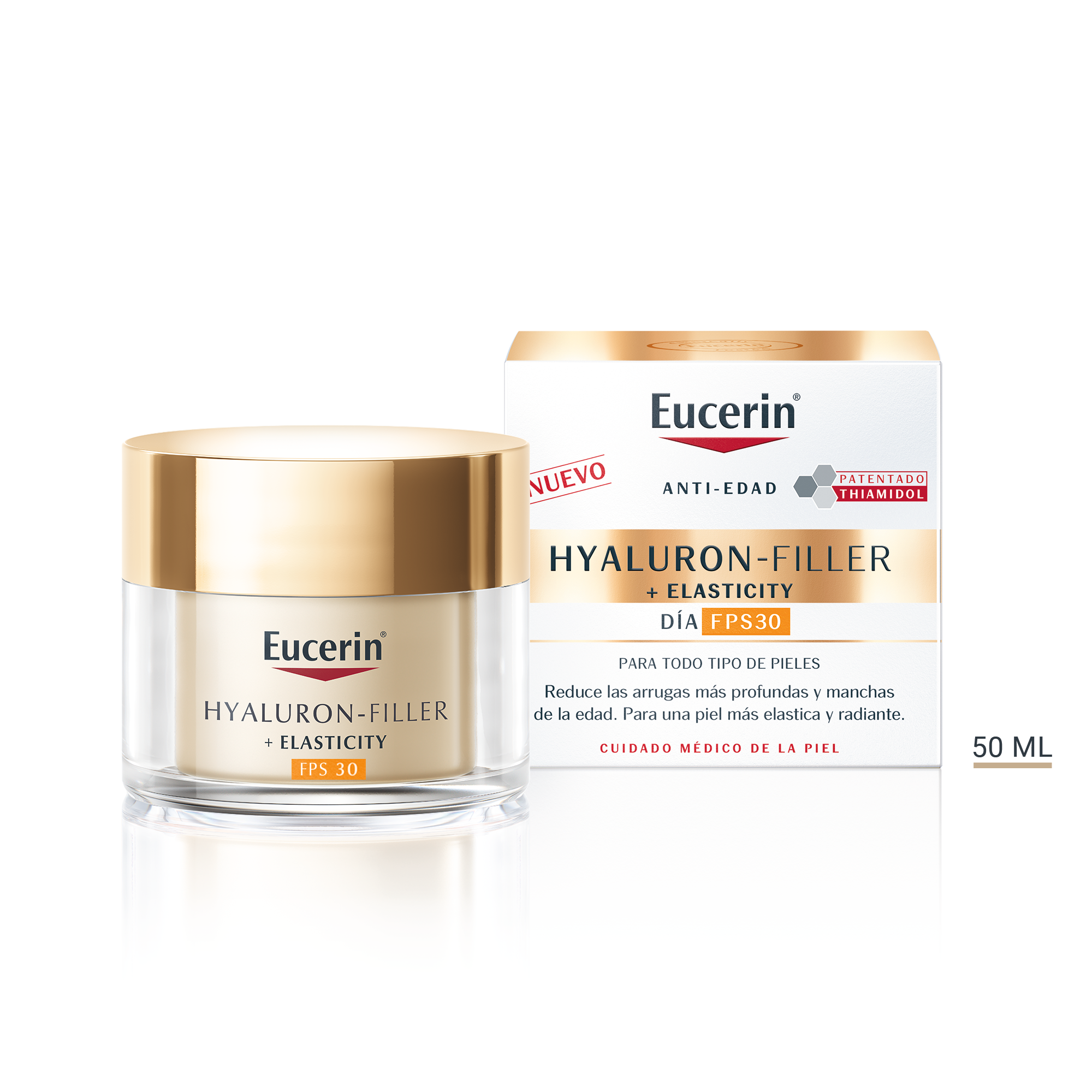 Eucerin Hyaluron-Filler + Elasticity Crema Día SPF 30 (Pack Regalo Contorno de Ojos)