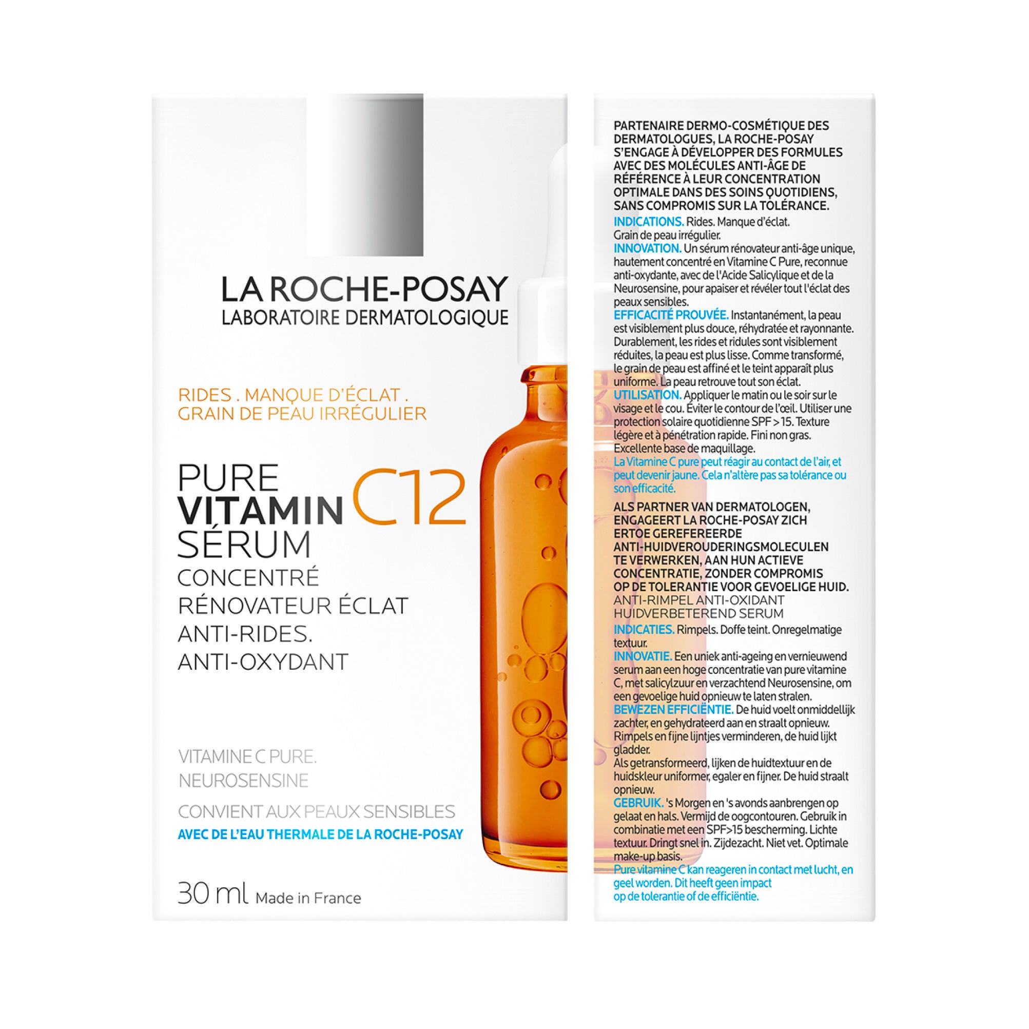 La Roche-Posay Pure Vitamin C12 Serum Antioxidante Iluminador Antiarrugas