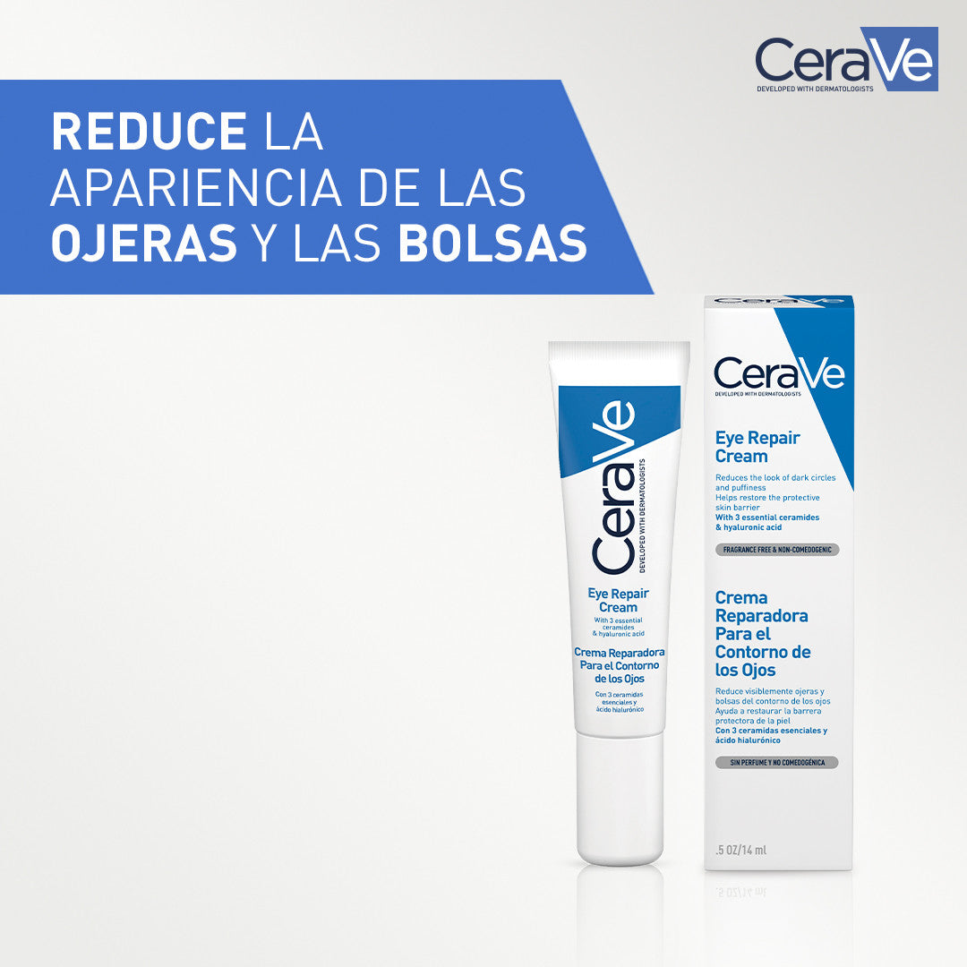 CeraVe – Crema Reparadora Contorno de Ojos con Ceramidas y Ácido Hialurónico 14ml