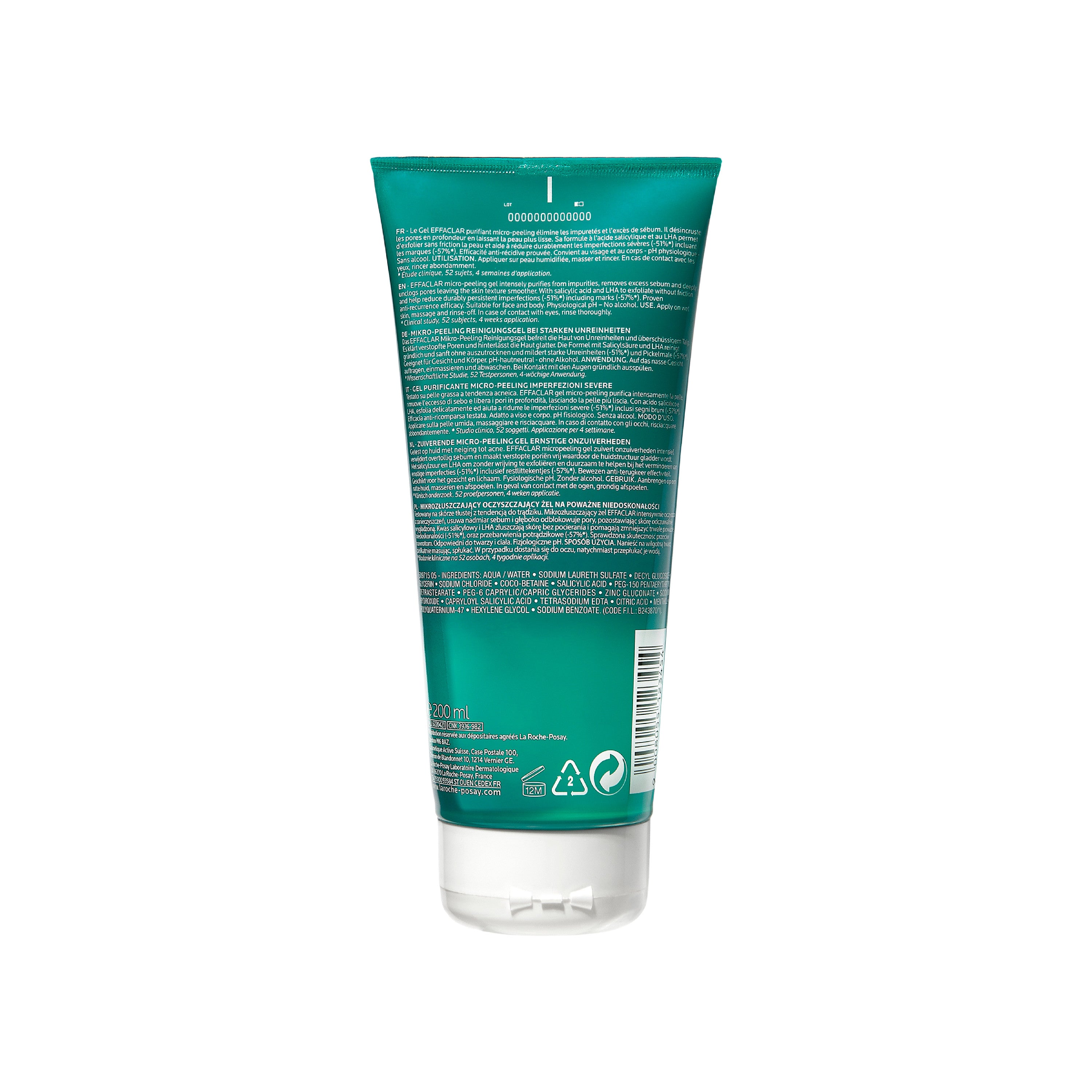 La Roche-Posay Effaclar Gel Limpiador Micro-Exfoliante Antiimperfecciones