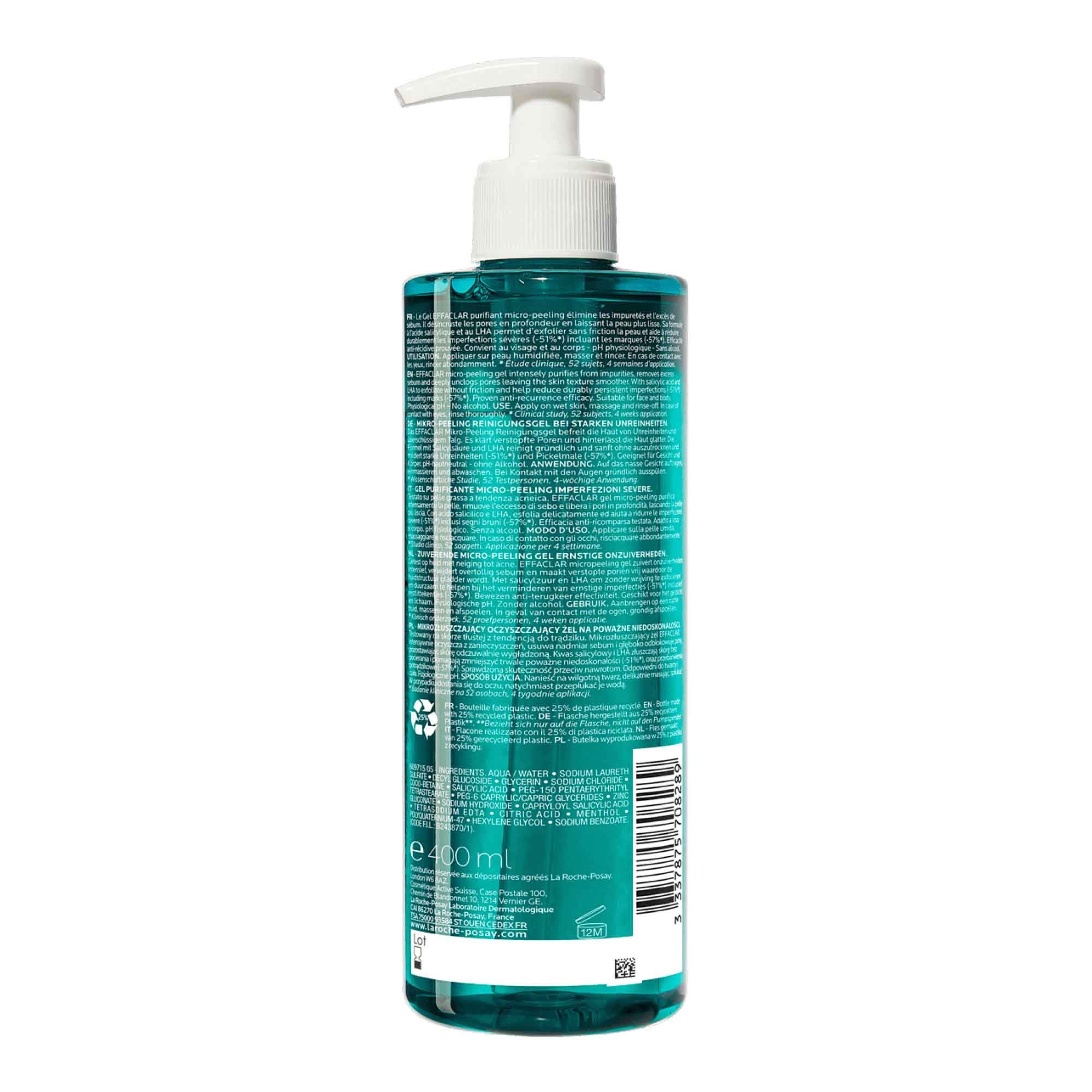 La Roche-Posay Effaclar Gel Limpiador Micro-Exfoliante Antiimperfecciones