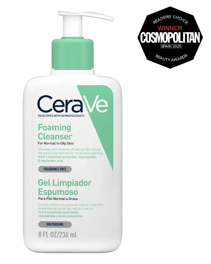 CeraVe – Gel Limpiador Espumoso Piel Normal a Grasa 236ml